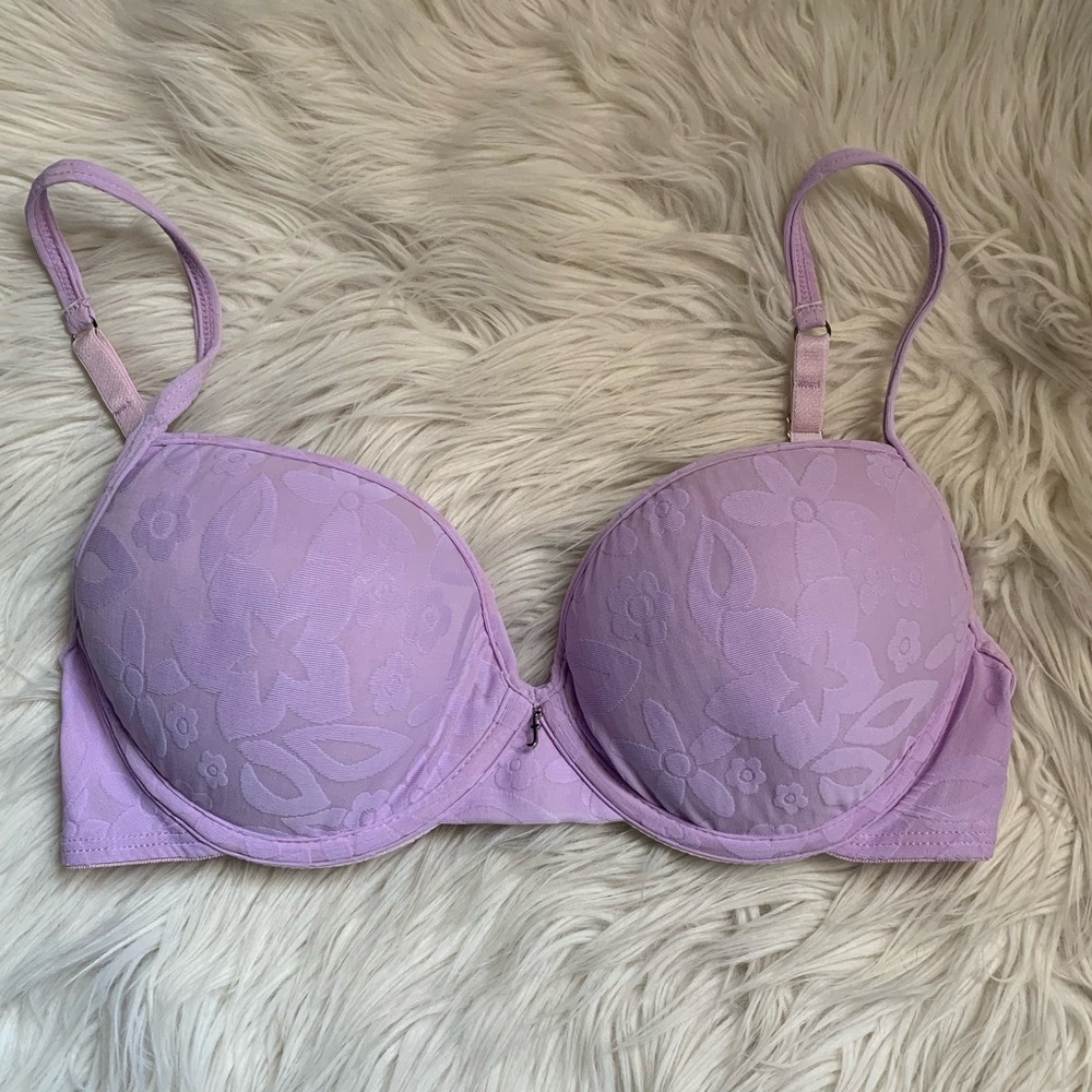 Frederick’s of Hollywood Lavender Floral Water Bra - Picture 3 of 9